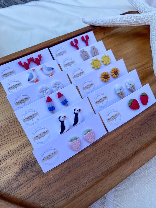 Single Summer Stud Earrings