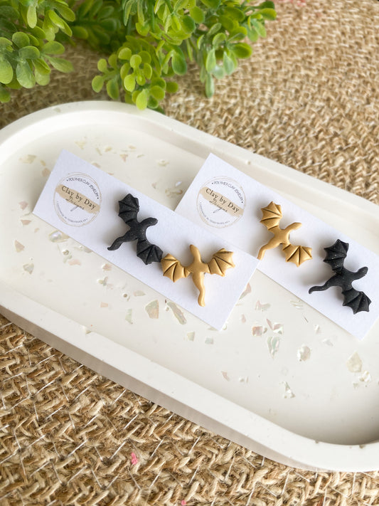 Black & Golden Dragon Stud