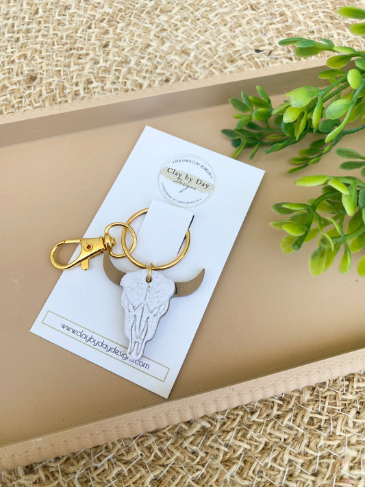 Cattle Skull Keychain