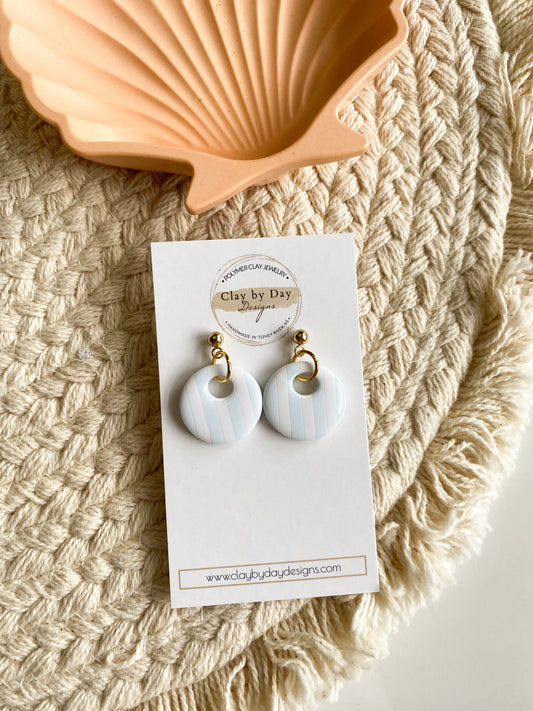 Blue & White Striped Dangle