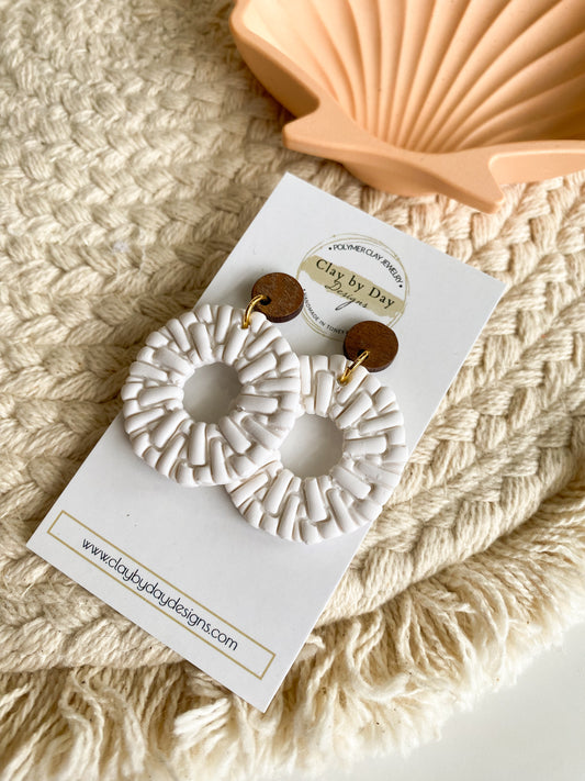 Rattan Look Dangle Earring