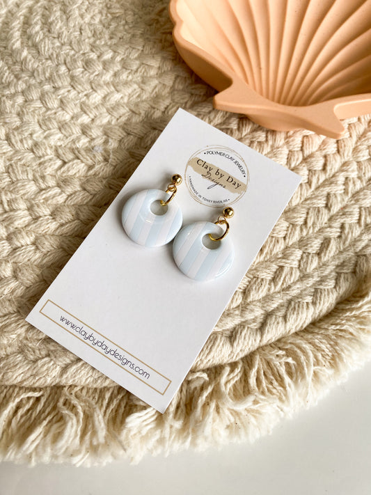 Blue & White Striped Dangle