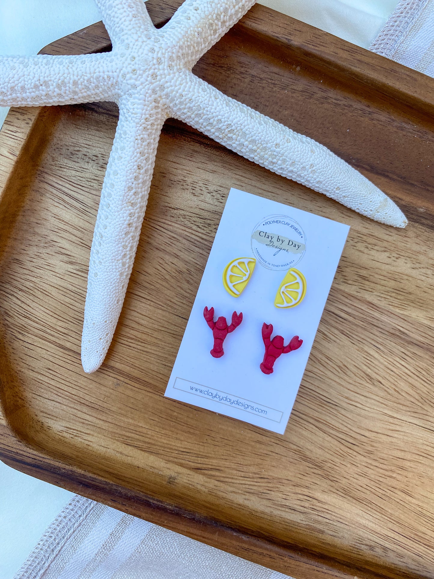 Lobster & Lemon Studs