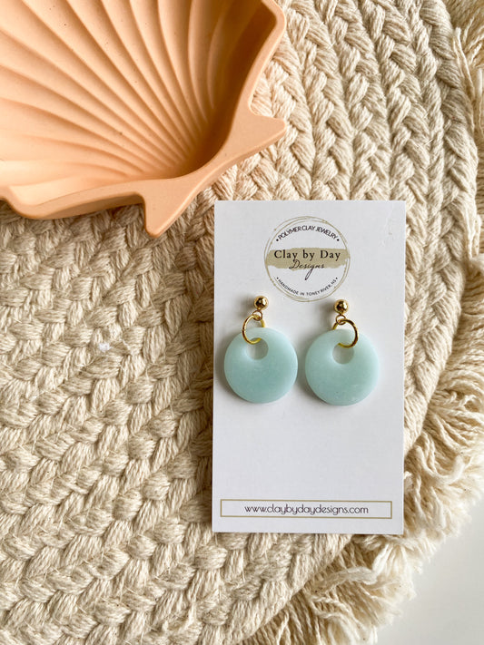 Blue “beach glass” Dangle