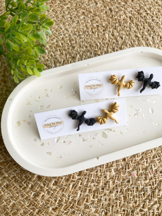 Black & Golden Dragon Stud