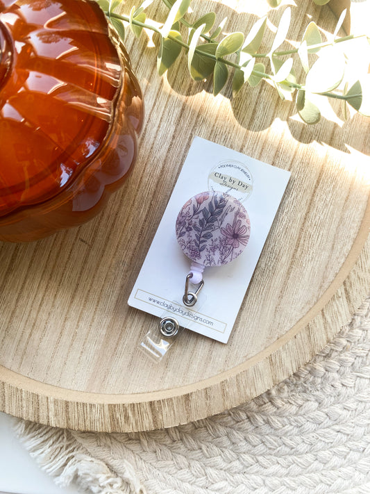 Floral Badge Reel