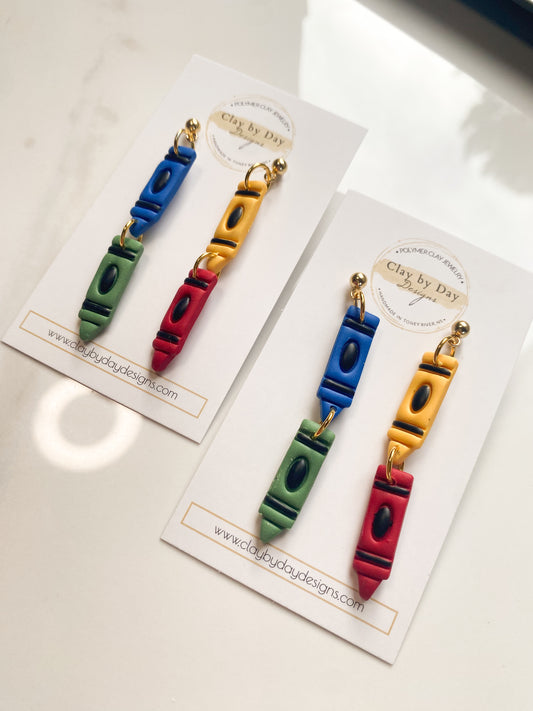 Crayon Dangle - School Teacher Earring