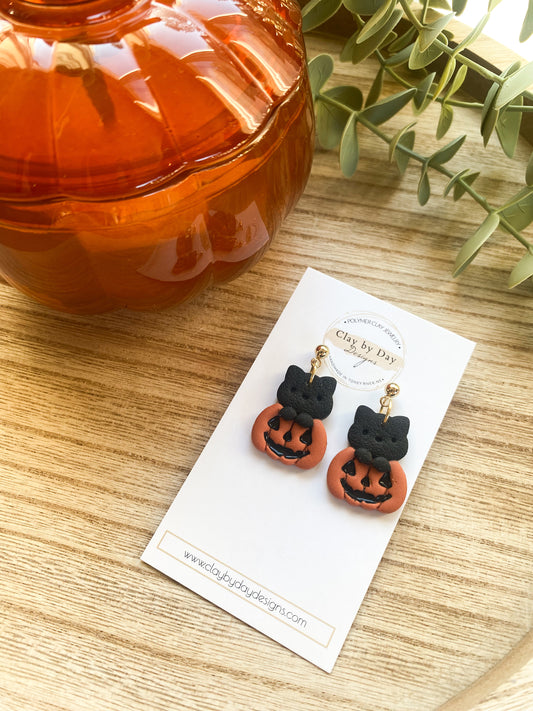 Black Cat & Pumpkin