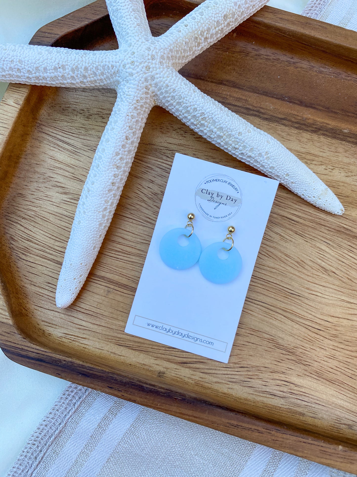 Round “Sea Glass” Earring