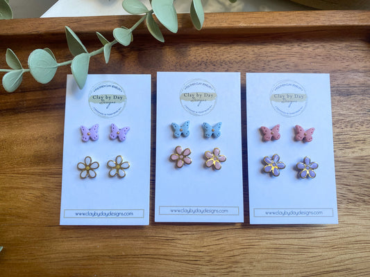 Butterfly & Flower Studs