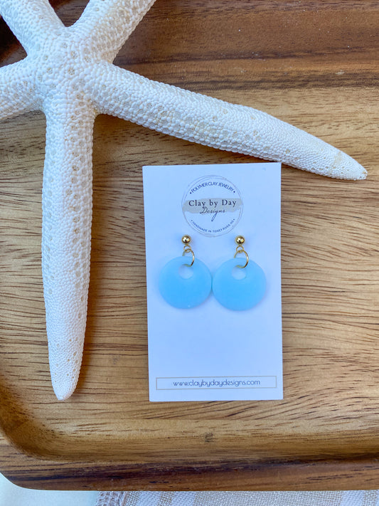 Round “Sea Glass” Earring