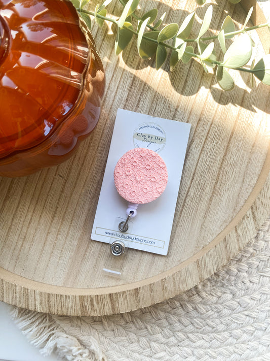 Pink Daisy Badge Reel