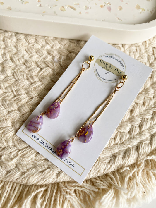 Purple Teardrop Dangle