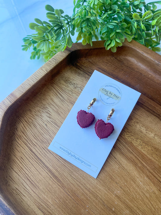 Heart Macaron - Merlot Colour