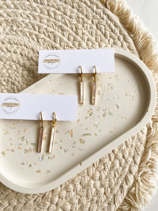 Iridescent Abalone Huggie