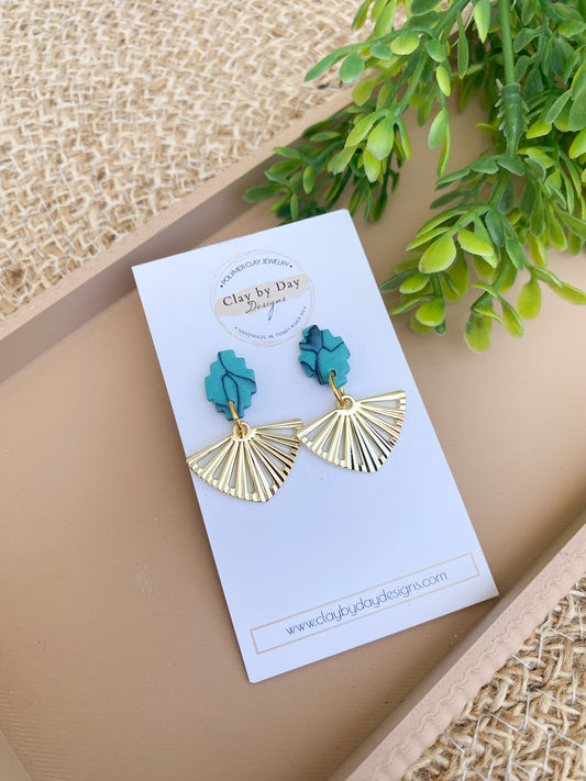 Turquoise & Gold Charm Dangle