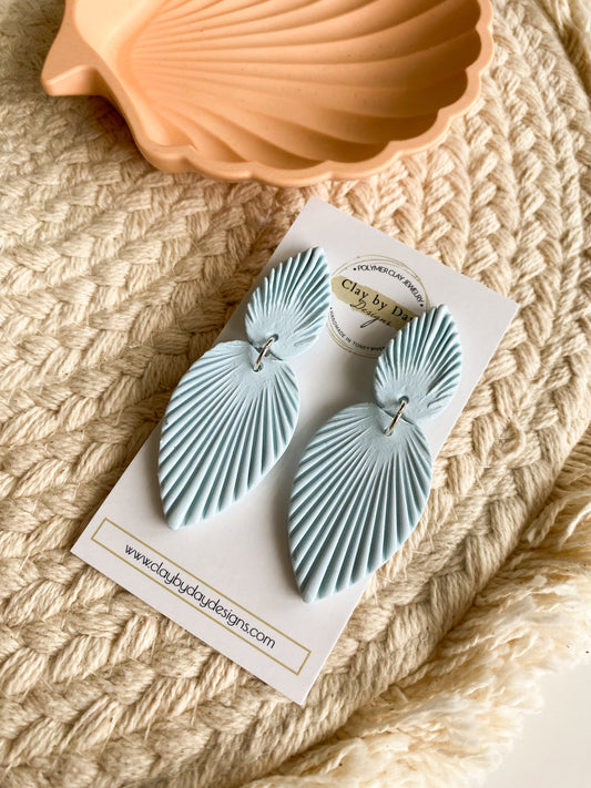 Light Blue Fan Earring
