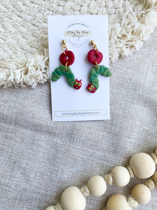 Very Hungry Caterpillar Dangle Earring