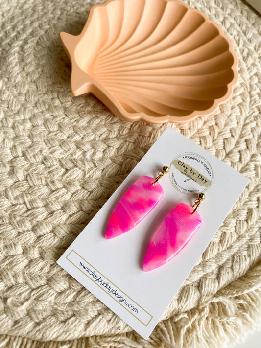 Fluorescent Pink Dagger Dangle