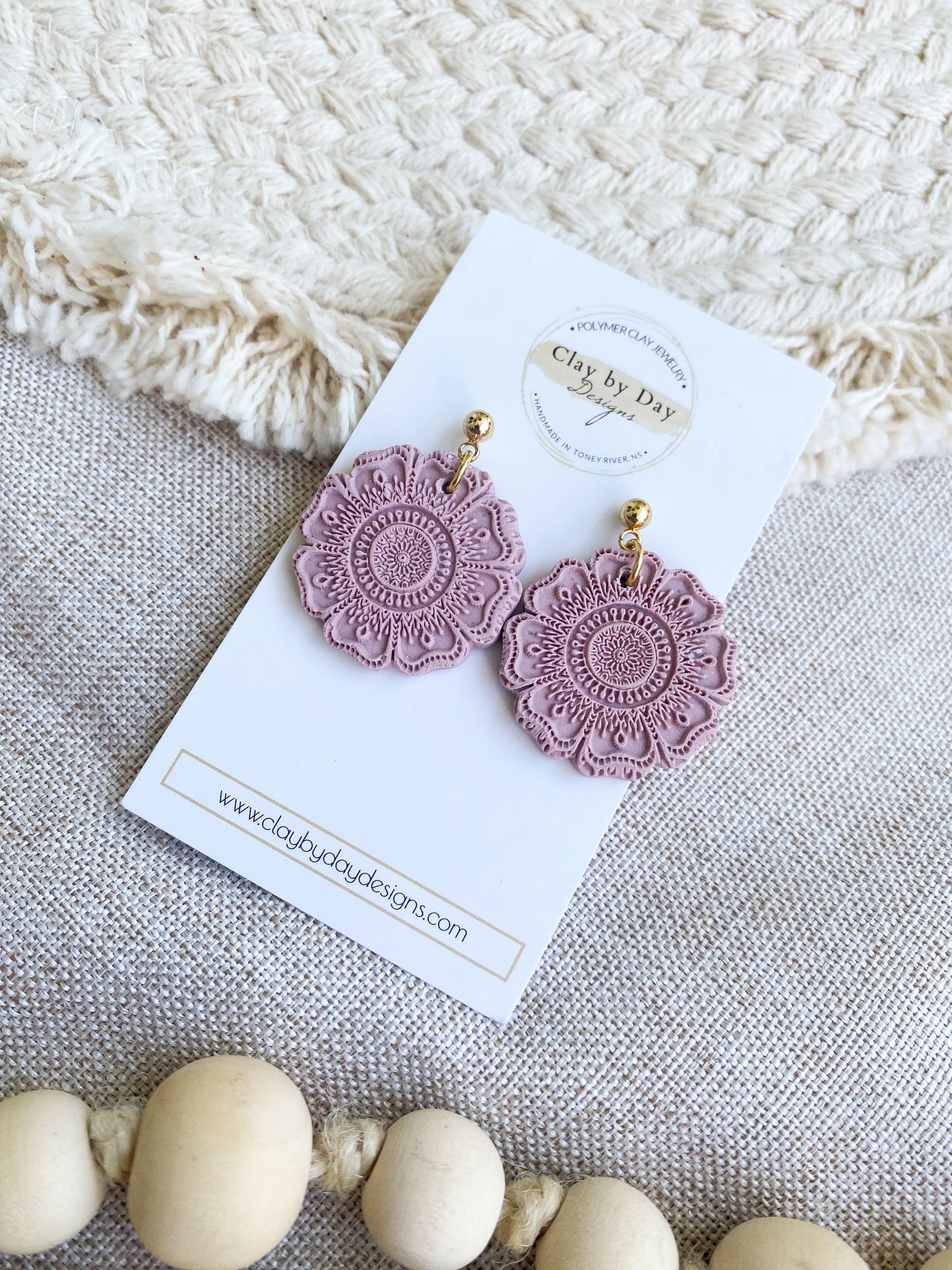 Mauve Mandala Dangle