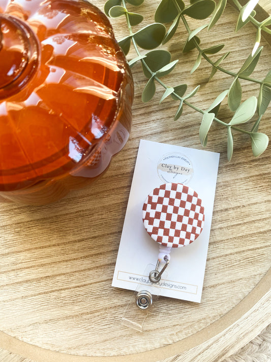 Checkered Badge Reel