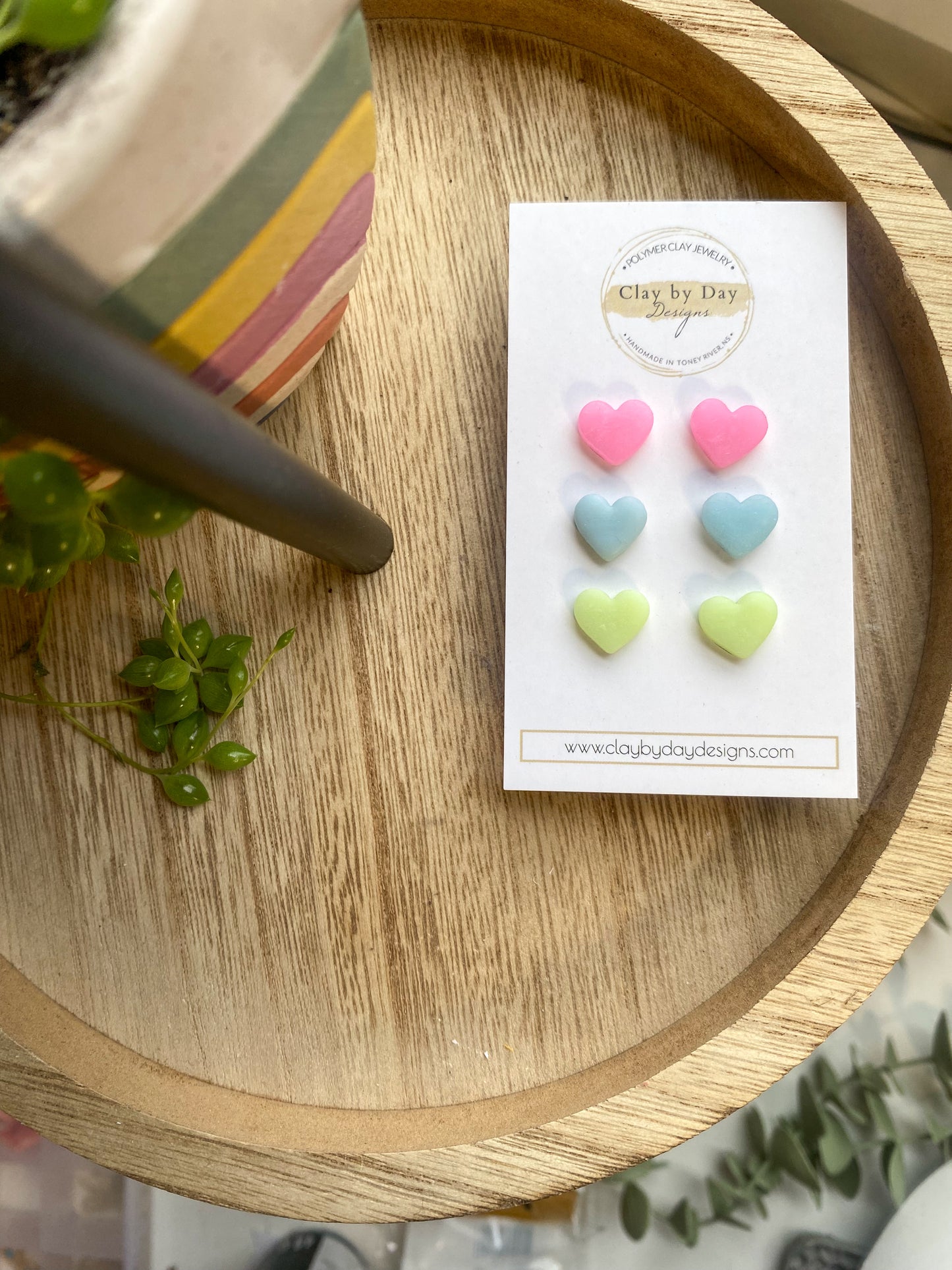 Bright Heart Studs