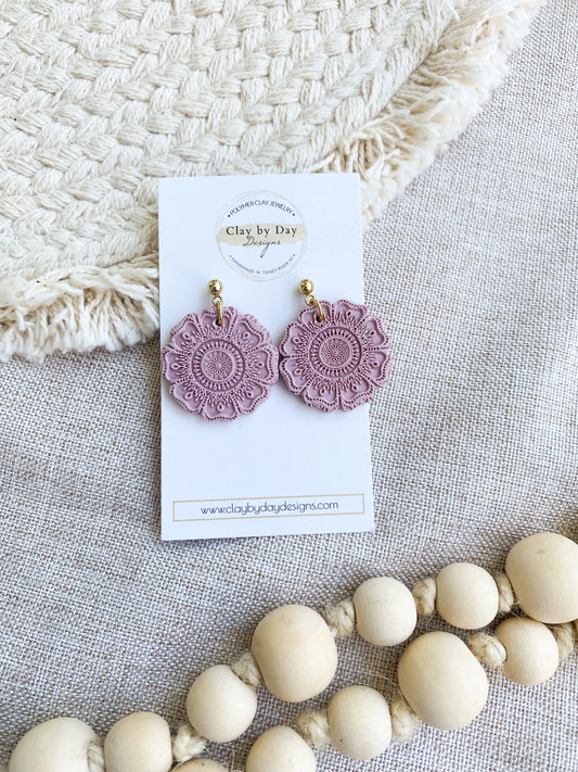 Mauve Mandala Dangle