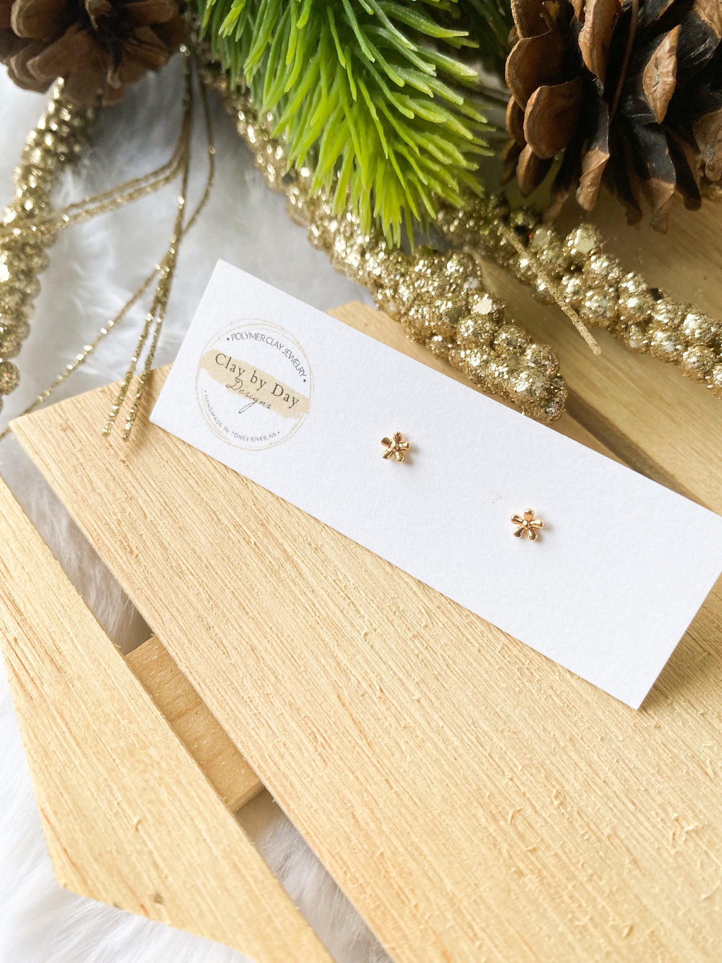 Gold Plated Flower Stud