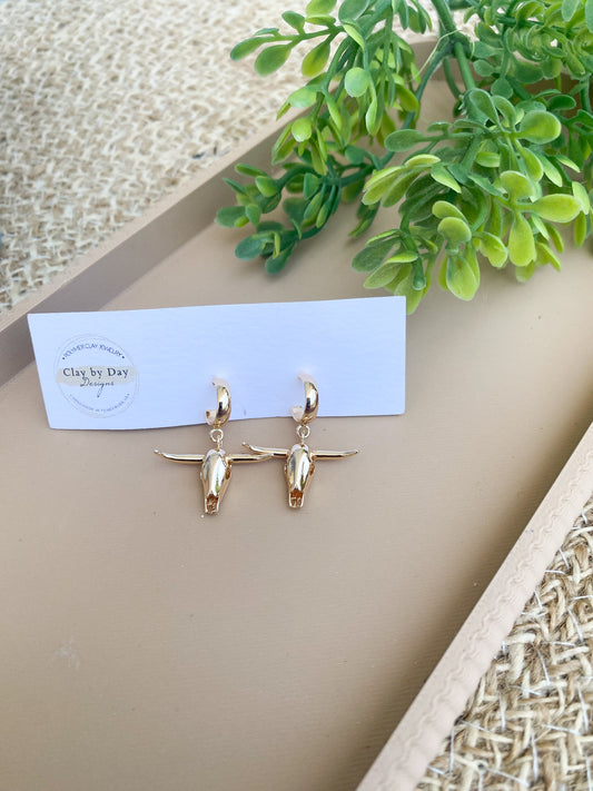 Gold Plated Cattle Skull