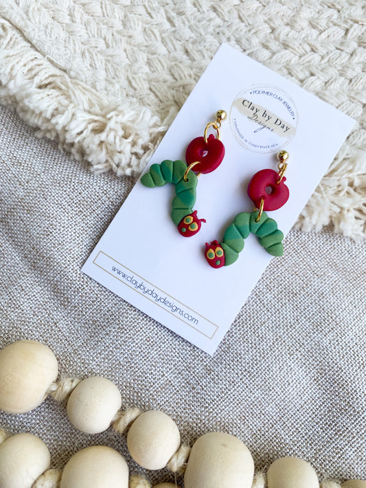 Very Hungry Caterpillar Dangle Earring