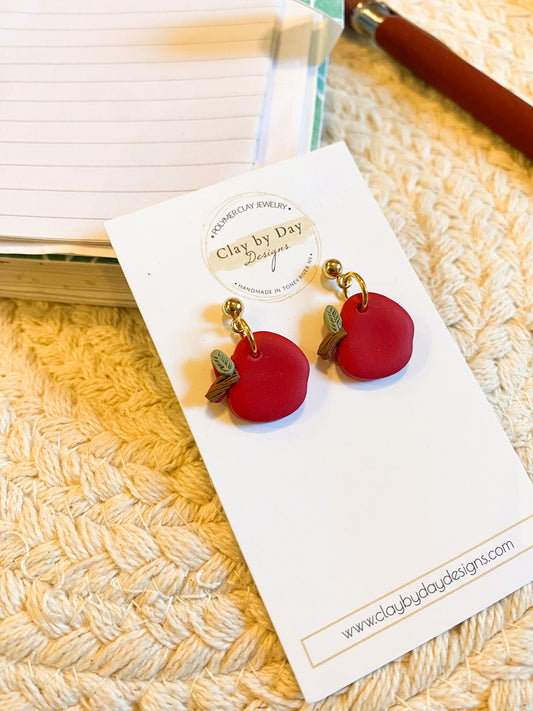 Apple Dangle Earring - back to school collection