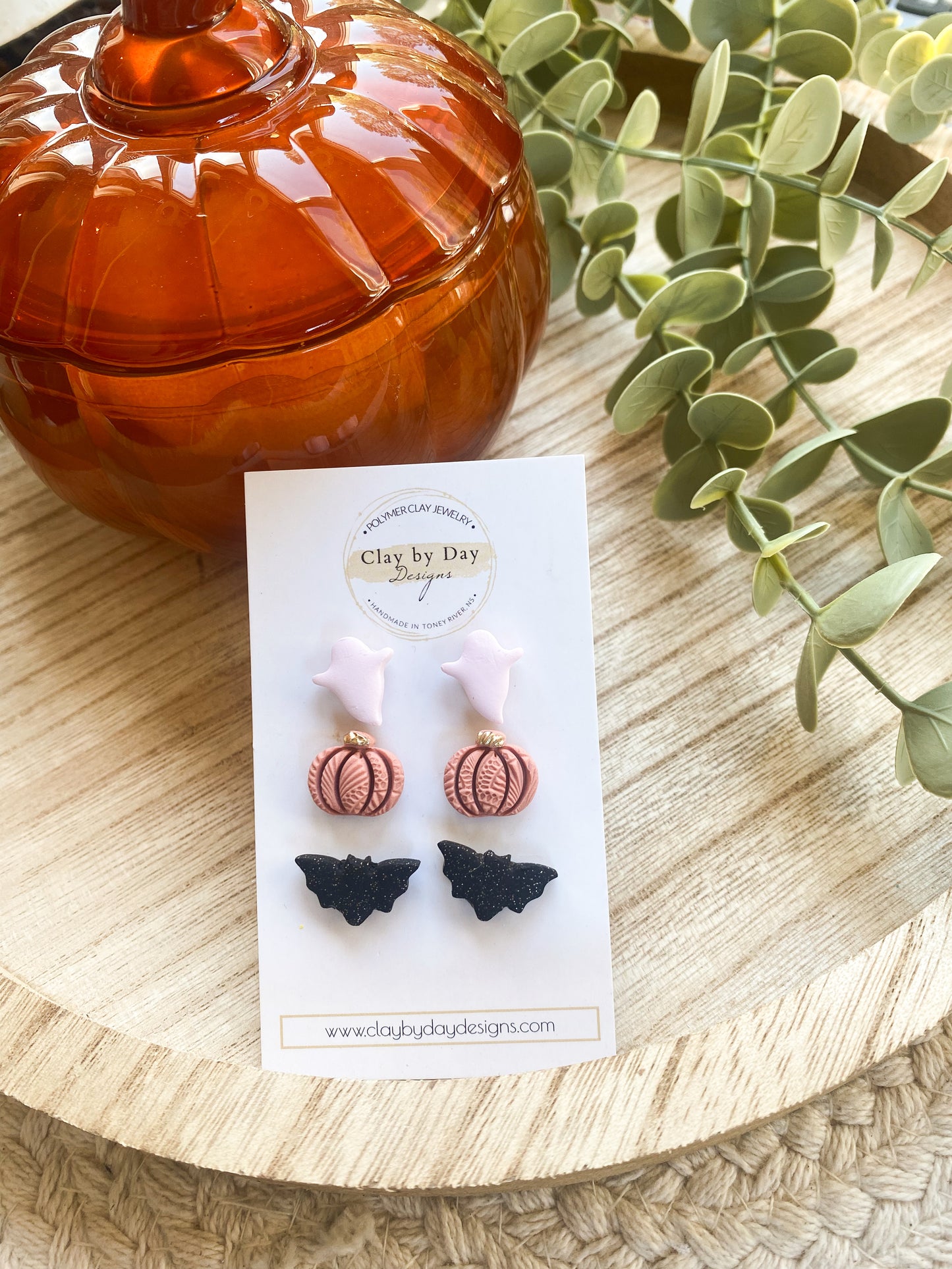 Halloween Stud Pack #2 - pink ghost