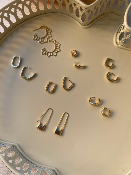 Gold Plated Hoops & Huggies-Lot 1