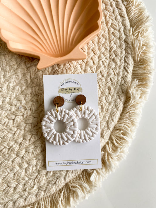 Rattan Look Dangle Earring