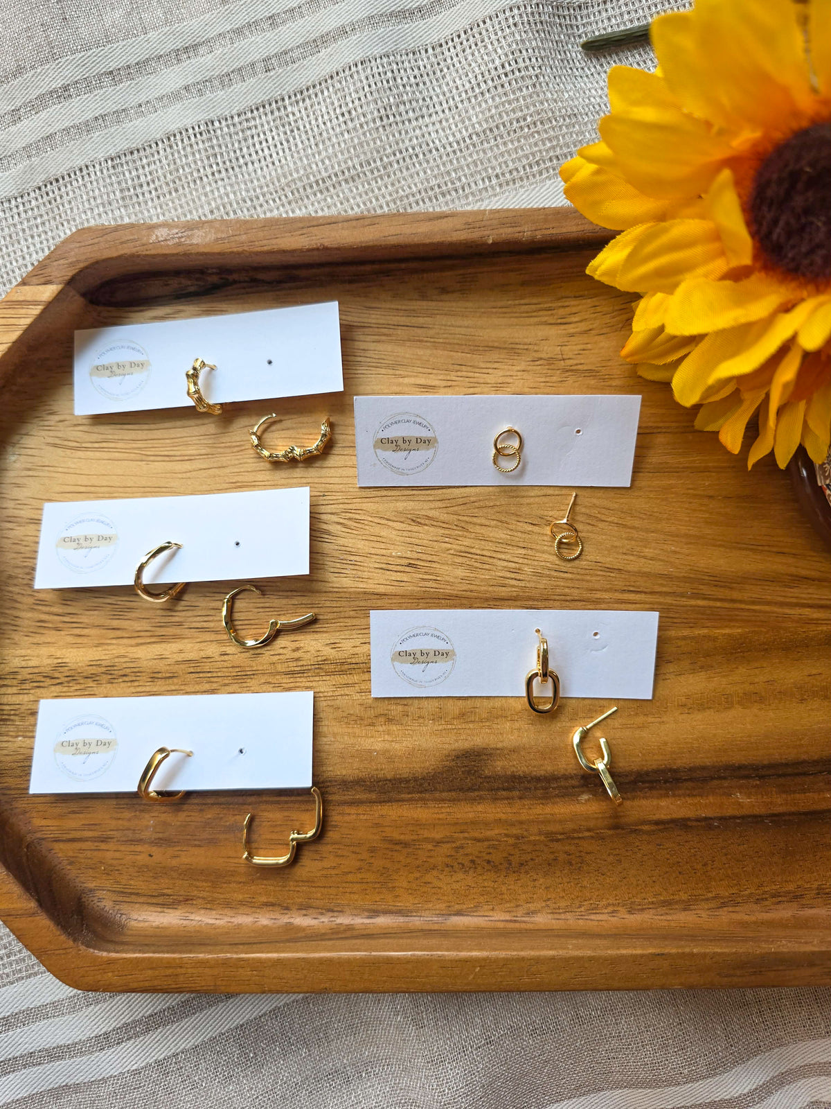 Gold Plated Hoops & Huggies - Lot 2