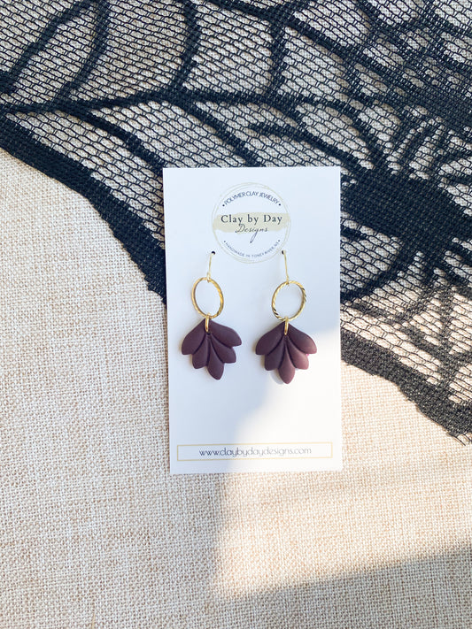 Maroon Dangle Earring