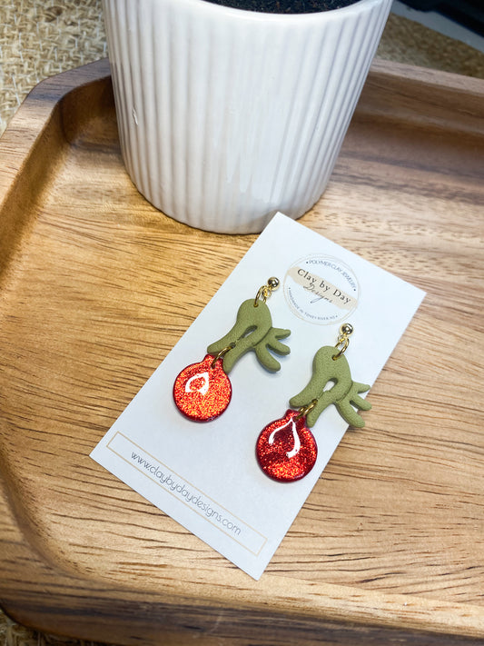 Grinch Hand & Glitter Ornament