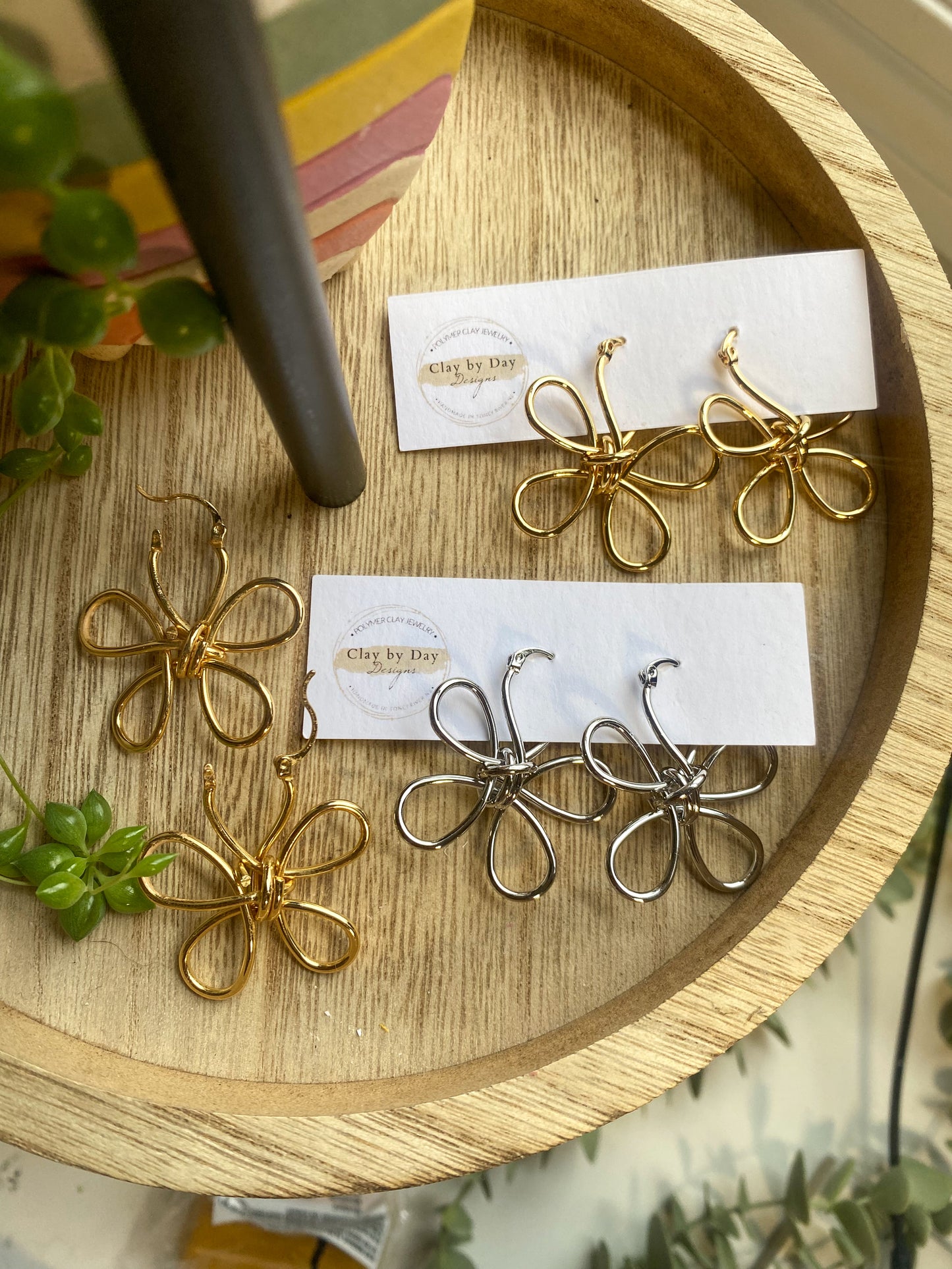 Gold Plated Flower Hoops