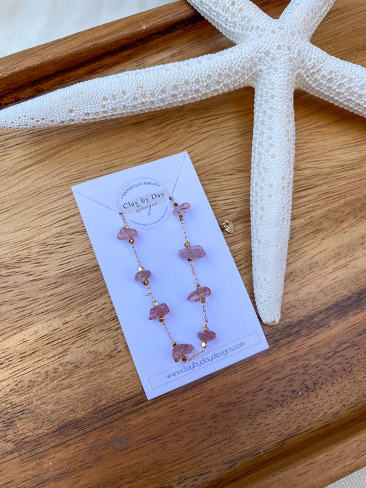 Strawberry Quartz Necklace