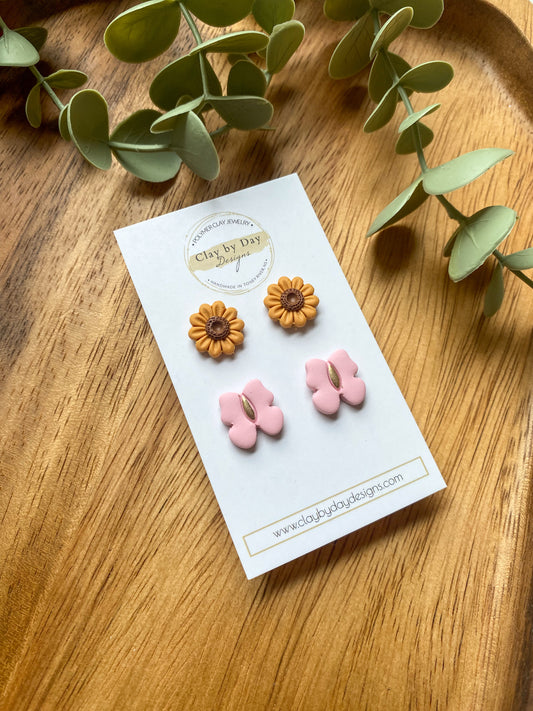 Butterfly & Sunflower Studs