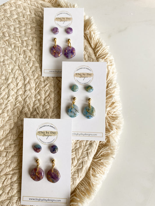 Matching Stud & Dangle Set