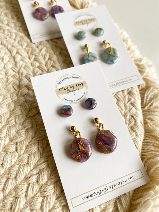 Matching Stud & Dangle Set