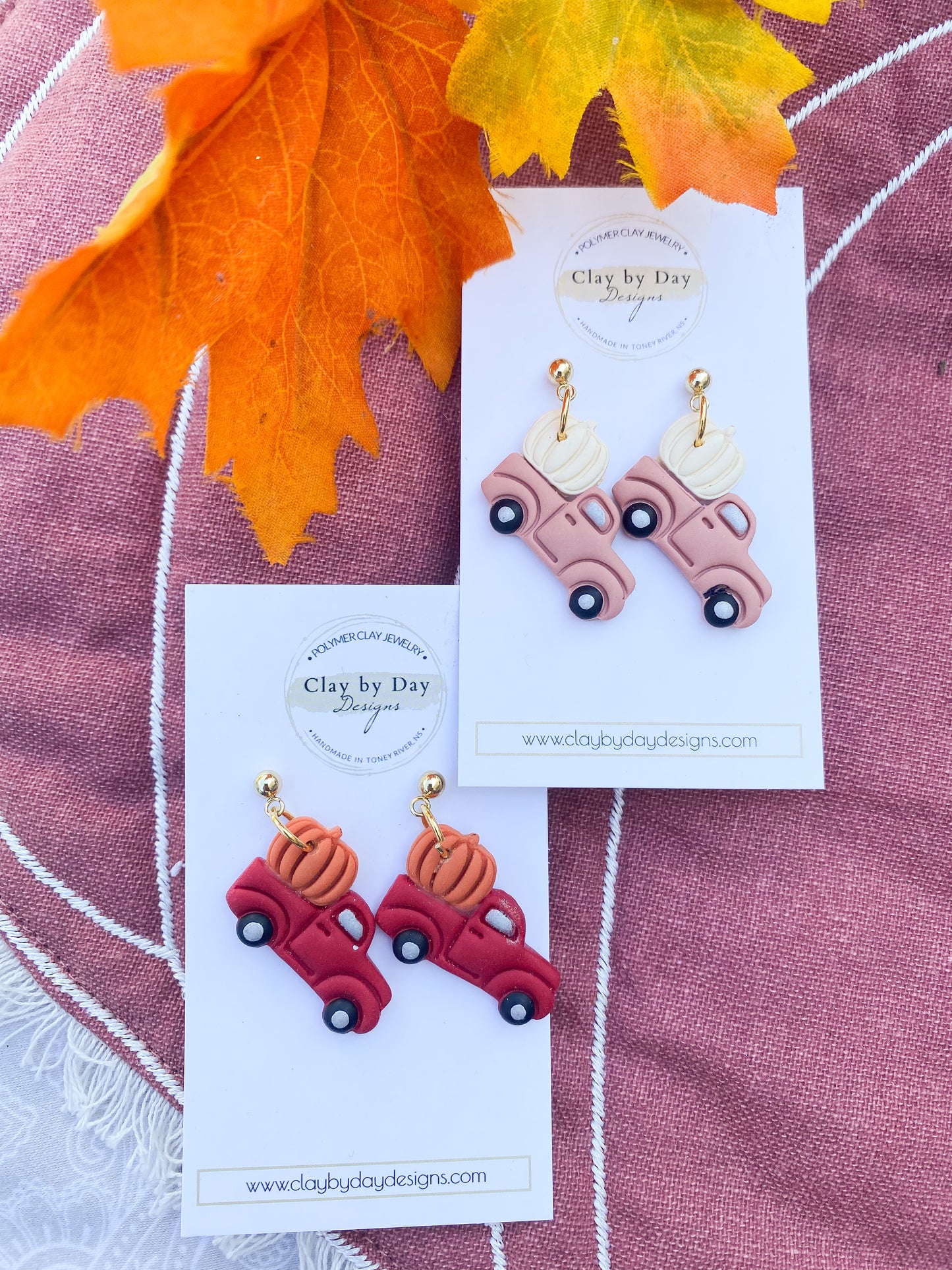 Harvest Truck Dangle Earring