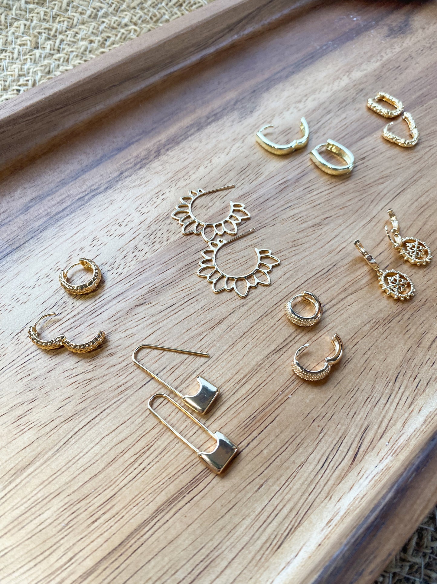 Assorted Gold Plated Hoops