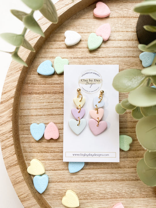 Pastel Conversation Heart Dangle