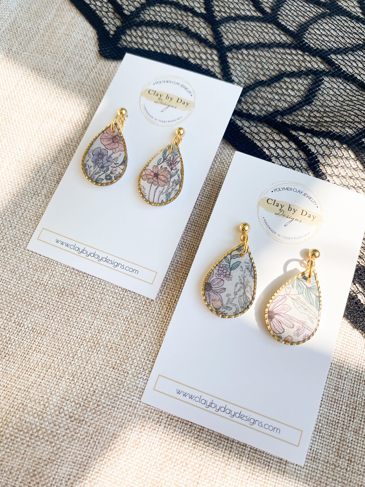 Floral Teardrop Dangle Earring