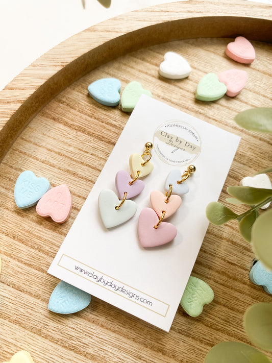 Pastel Conversation Heart Dangle