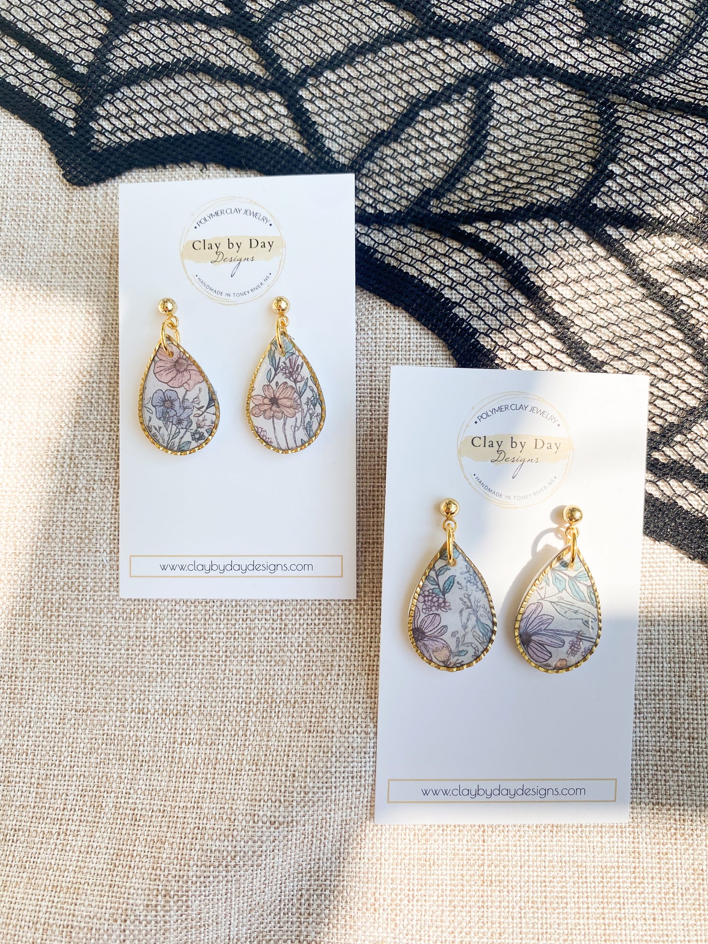 Floral Teardrop Dangle Earring