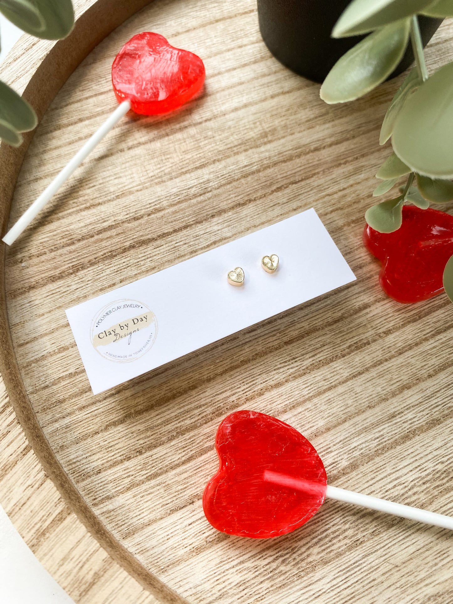 Mini Gold Plated Heart Stud