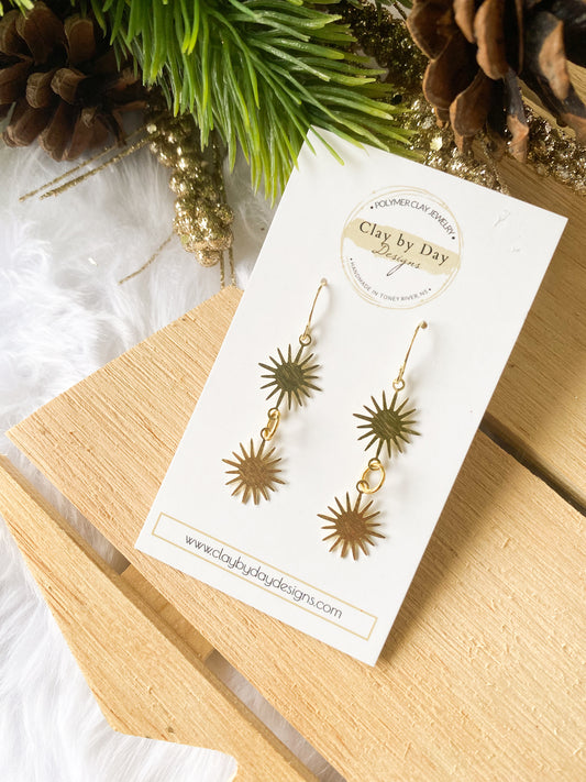 Gold Starburst Dangle